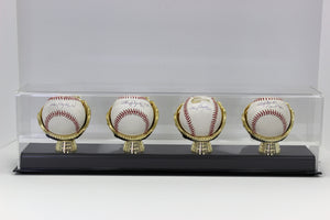 Display Case, Four Gold Glove Baseball Holder