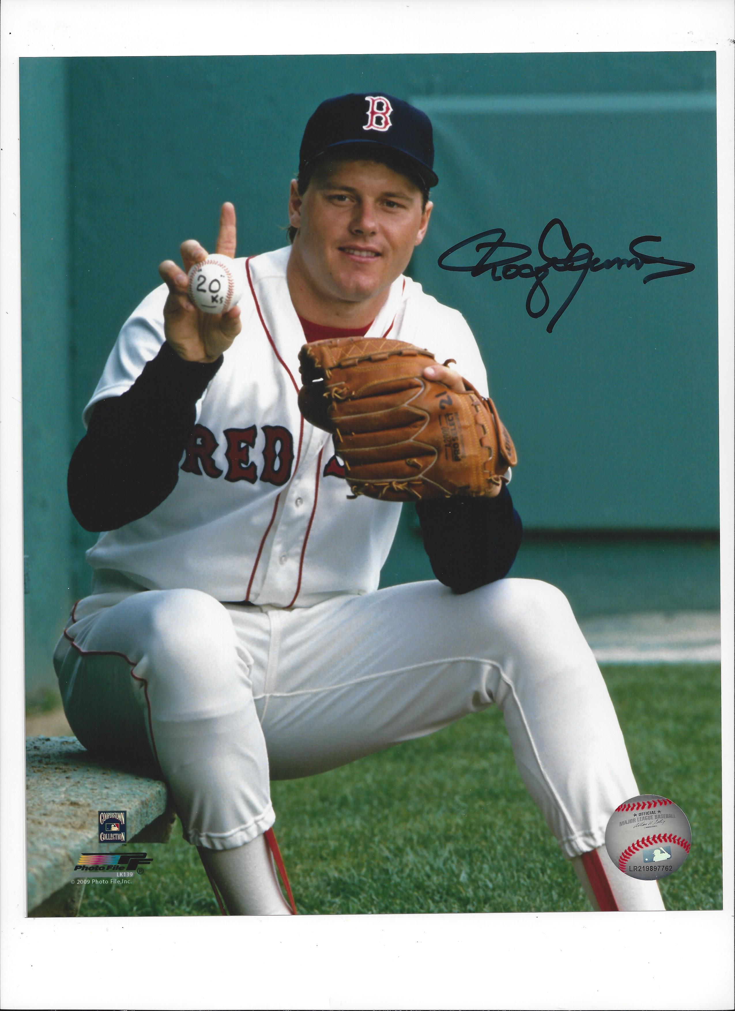 Boston Red Sox, Roger Clemens Showing 20 K's Baseball